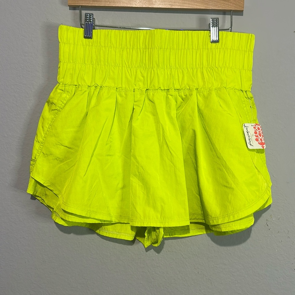 NWT FP Movement By Free People Way Home Skort in Limelight Green Size XL